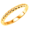 14k Yellow Gold Stackable Smooth Rope Ring