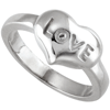 Sterling Silver LOVE Heart Ring