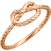 14kt Rose Gold Rope Knot Ring