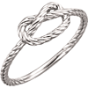 14kt White Gold Rope Knot Ring