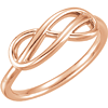 14kt Rose Gold Knotted Infinity Ring