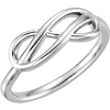 14kt White Gold Knotted Infinity Ring
