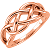 14kt Rose Gold Freeform Knot Ring