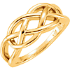 14kt Yellow Gold Freeform Knot Ring