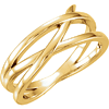 14kt Yellow Gold Fancy Crossways Ring