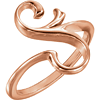 14kt Rose Gold S Shaped Freeform Ring