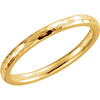 14kt Yellow Gold 2mm Comfort Fit Hammered Wedding Band