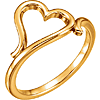 14kt Yellow Gold Sideways Heart Ring