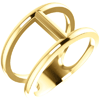 14kt Yellow Gold Split Shank Bar Ring