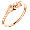 14kt Rose Gold Leaf Ring