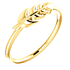 14kt Yellow Gold Leaf Ring