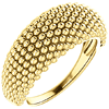 14kt Yellow Gold Tapered Beaded Ring