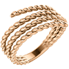 14kt Rose Gold Spiral Wrapped Rope Ring