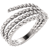 14kt White Gold Spiral Wrapped Rope Ring