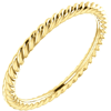 14kt Yellow Gold 1.5mm Comfort Fit Rope Pattern Wedding Band