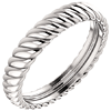 Platinum 3.75mm Rope Texture Wedding Band