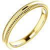 14k Yellow Gold Wedding Band with Beaded Edges 2.5mm
