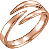 14t Rose Gold Negative Space Pointed Ring