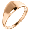 14kt Rose Gold Tapered Smooth Signet Ring