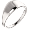 14kt White Gold Tapered Smooth Signet Ring