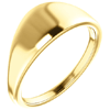 14kt Yellow Gold Tapered Smooth Signet Ring
