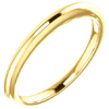 14k Yellow Gold Wedding Band for 8x6mm Oval Solitaire Ring