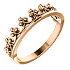 14kt Rose Gold Stackable Crown Ring