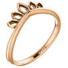 14k Rose Gold Marquise Shaped Crown Ring