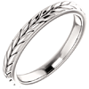 Platinum Leaf Wedding Band 3mm