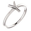 14k White Gold Stackable Initial Y Ring