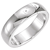 14k White Gold 6mm CLIQ Hinged Adjustable Wedding Band For Arthritic Fingers