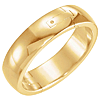 14k Yellow Gold 6mm CLIQ Hinged Adjustable Wedding Band For Arthritic Fingers