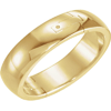 14k Yellow Gold 4mm CLIQ Hinged Adjustable Wedding Band For Arthritic Fingers