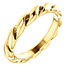 14k Yellow Gold Twisted Wedding Band 3mm