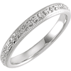 Platinum Floral Patterned Wedding Band 3mm