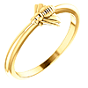 14k Yellow Gold Stackable Bee Ring