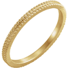 14k Yellow Gold Beaded Wedding Band 2mm