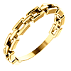14k Yellow Gold Chain Link Ring