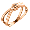 14k Rose Gold Knot Ring with Split Shank