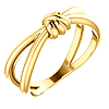 14k Yellow Gold Knot Ring with Split Shank