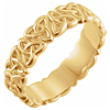14k Yellow Gold Men's Celtic Knot Wedding Band 6mm