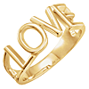 14k Yellow Gold LOVE Ring