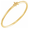 14k Yellow Gold Star Stackable Ring