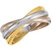 14kt Tri-Tone Gold Rolling Rings