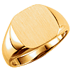 10k Yellow Gold Ladies' Square Signet Ring 11mm