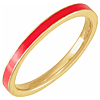 14k Yellow Gold Red Enamel Stackable Ring Size 7
