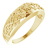 14k Yellow Gold Floral Ring