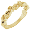 14k Yellow Gold Ladies' Floral Design Wedding Band
