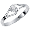 14kt White Gold Diamond Accent Promise Ring with Knot Design