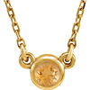 14kt Yellow Gold 1/4 ct Citrine Bezel 16in Necklace
